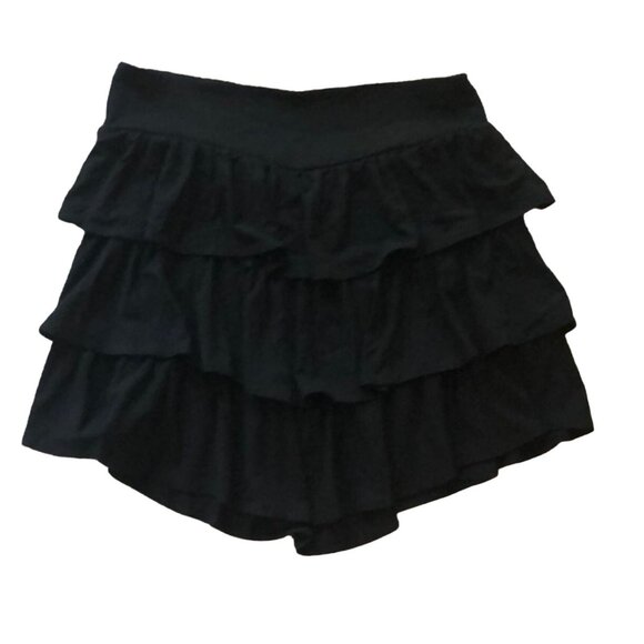 Urban Outfitters Ecote Ruffle Tier Skirt Women's Size Medium Black Layered Tiere - Picture 3 of 4